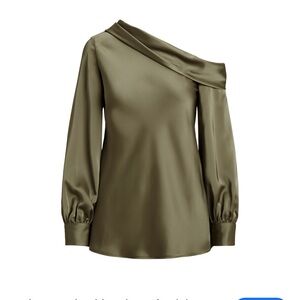 Lauren Ralph Lauren Women Satin One-Shoulder Blouse
